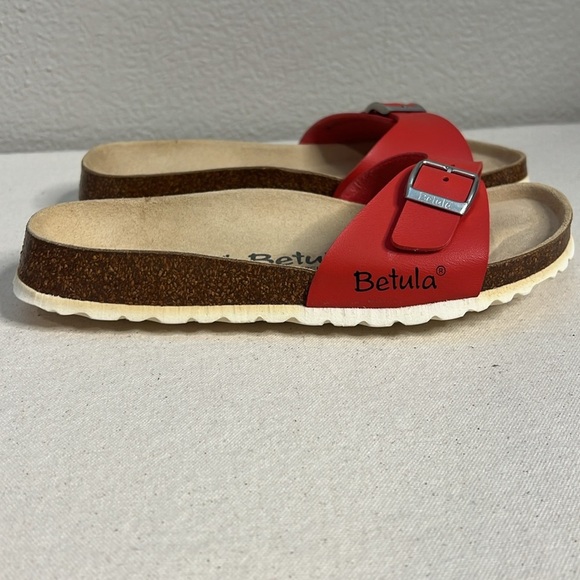 Betula by Birkenstock Red Slide Sandals Size 37 - Picture 3 of 10